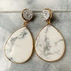 Marbled Tear Drop Earrings